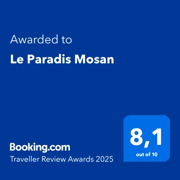 Badge Booking.com Traveller Review Awards 2025 : 8,1 sur 10